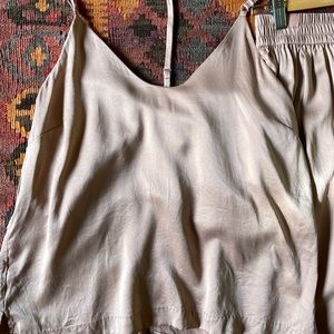 Lunya Washable Silk Wide Leg Crop Set Medium